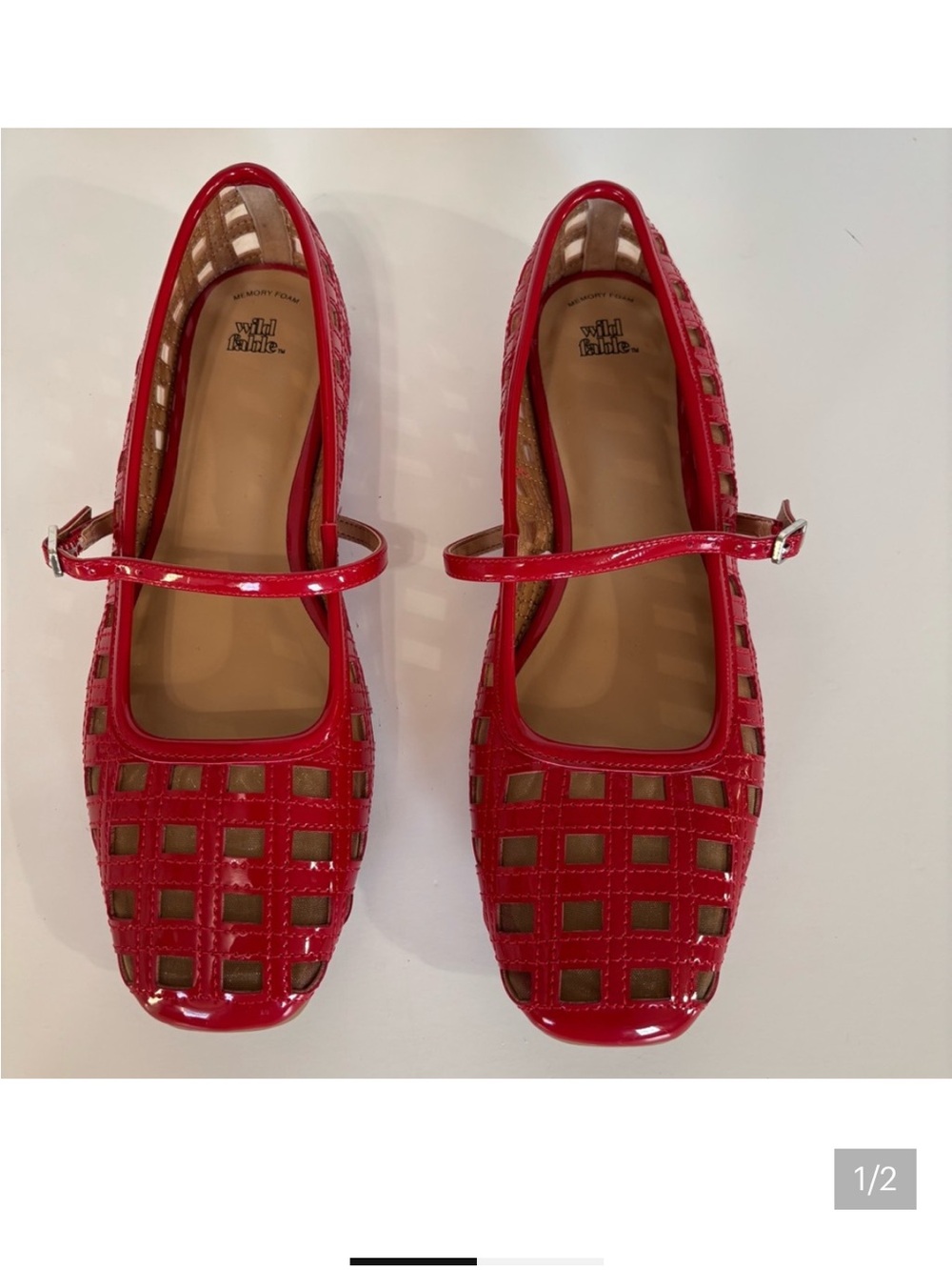 Wild Fable - Women's Lorelei Woven Mary Jane Flats Red 

Shelf